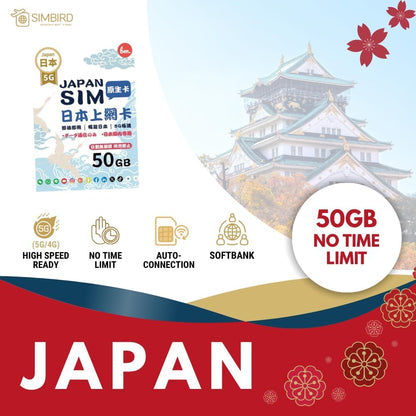 Japan [50GB] [No time limit] 5G speeds