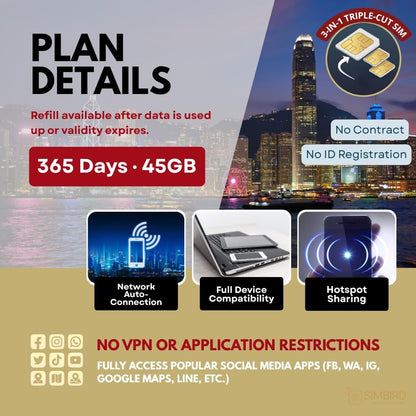 China, Hong Kong, Macau【365 days 36GB】 5G speed