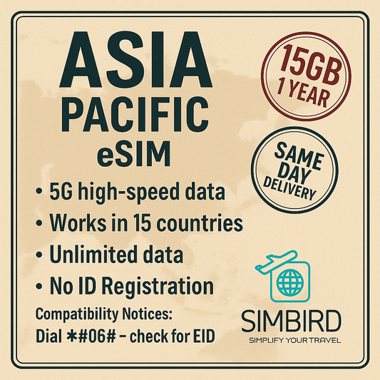 【eSim】 Asia Pacific【365 days 15GB】 5G speed